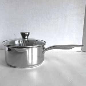 T-fal Cook & Strain 3 Qt Stainless Steel Saucepan Vented Glass Lid